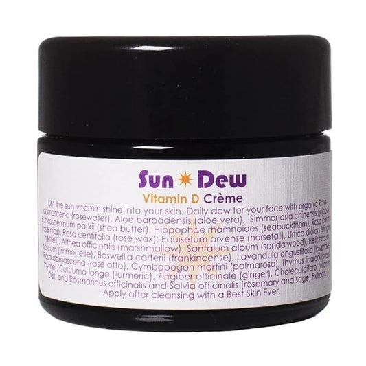 LIVING LIBATIONS - Organic Sun Dew Transdermal Vitamin D Crème | Natural, Wildcrafted, Vegan Clean Beauty (1.69 oz | 50 ml)