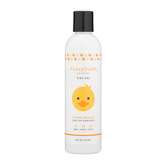 Fuzzyduck Kids Hair Gel, Water-Soluble, Girls & Boys Hair Gel Infused W/Aloe, Sea Botanicals, & Honey - For All Hair Types (Citr