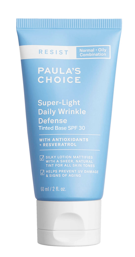 Paula'S Choice Resist Super-Light Daily Wrinkle Defense Spf 30 Matte Tinted Face Moisturizer, Uva & Uvb Protection, Mineral Suns