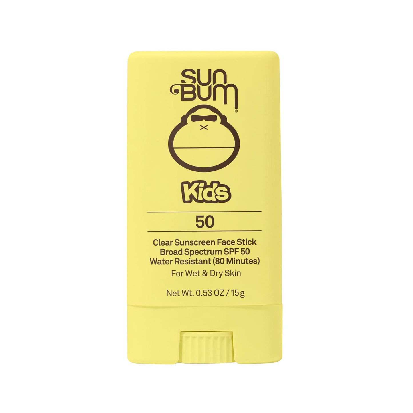 Sun Bum Kids Spf 50 Clear Sunscreen Face Stick | Wet Or Dry Application | Hawaii 104 Reef Act Compliant (Octinoxate & Oxybenzone