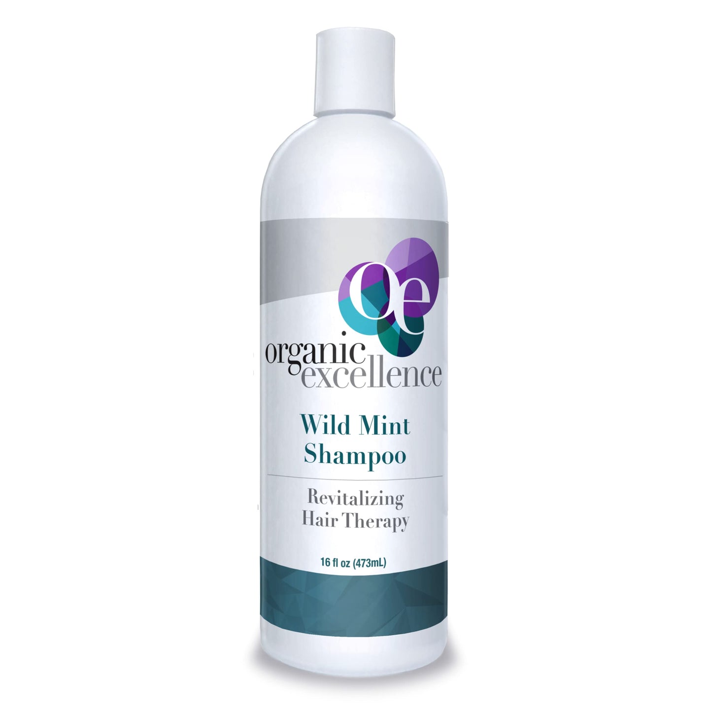 Organic Excellence Wild Mint Shampoo, Chemical And Sulfate Free, All Natural Color Safe - 16 Oz
