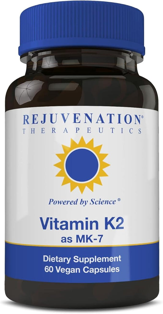 Vitamin K2 MK-7 | 60-Day Supply, High Potency (300mcg) | Easy to Swallow Vegetarian Capsules