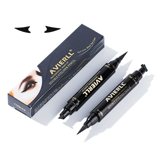 Avierll Winged Eyeliner Stamp-2 Pens, Smudge Proof Waterproof Long Lasting Quick Flick Wingliner, Vamp Style Wing Eye Liner Pen