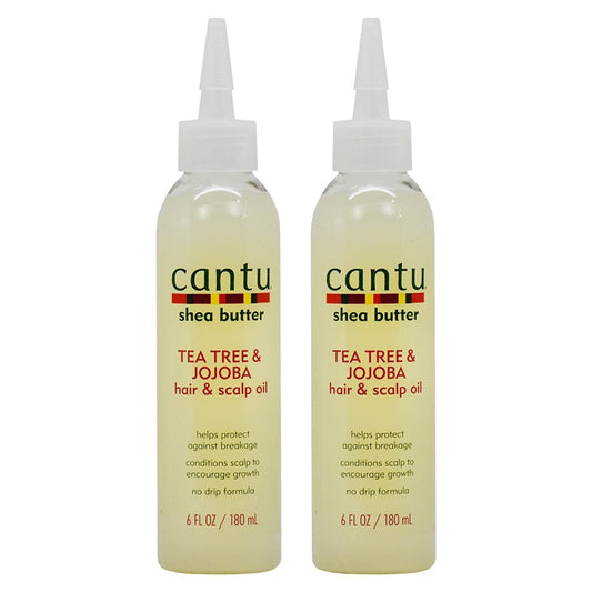 Cantu Shea Butter Tea Tree & Jojoba Hair & Scalp Oil 6 Ounce (180Ml) (2 Pack)