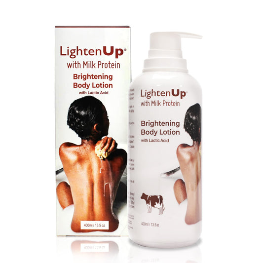LightenUp, Lactic Acid Lotion | 13.5 Fl oz / 400ml | AHA Body Cream | Moisturizing, Hydrating Body Lotion for Body, Knees, Armpi