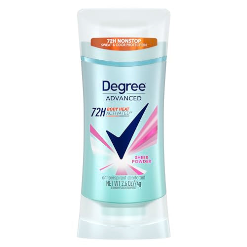 Degree Advanced Protection Antiperspirant Deodorant Sheer Powder For 72-Hour Sweat & Odor Control For Women, With Body Heat Acti