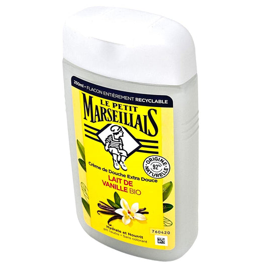 Le Petit Marseillais 1 Bottle Of Body Wash Your Choice, French Shower Cream 6 Varieties 250Ml (8.4Oz) (Lait De Vanille (Vanilla