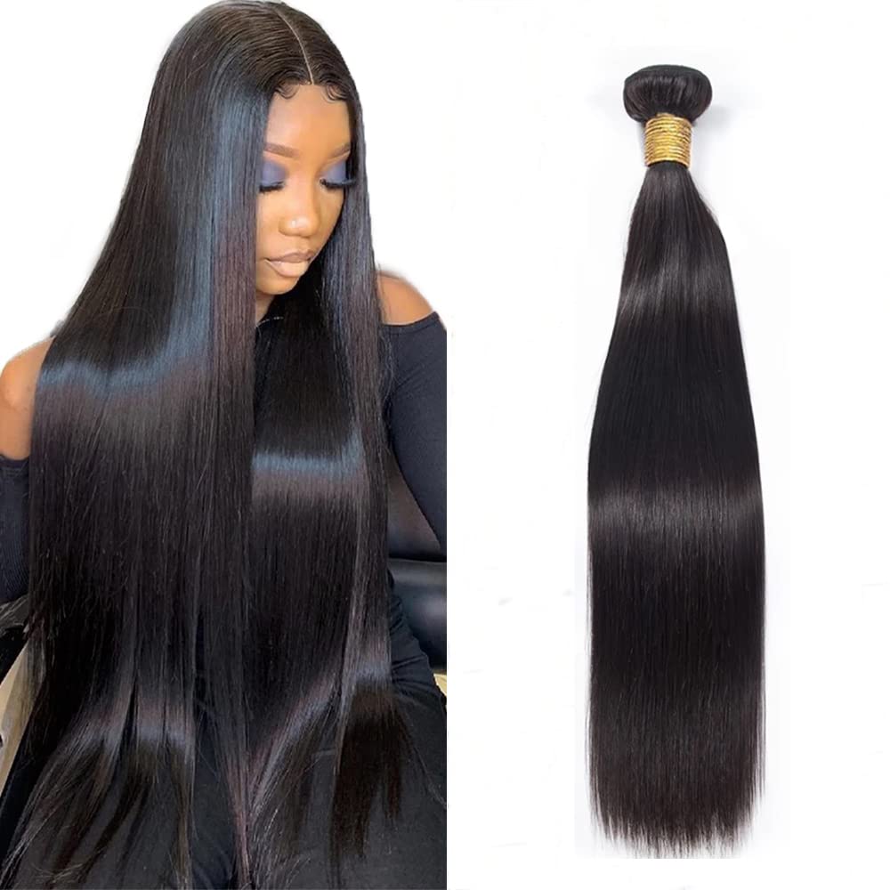 10A Straight Hair 1 Bundles Brazilian Virgin Human Hair Bundles Straight 28 Inch 100% Unprocessed Virgin Hair 1 Bundles Straight