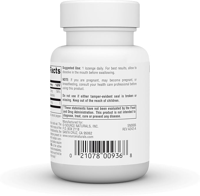 Source Naturals NAD+, Coenzymated B-3, Supports Cellular Energy*, 25 mg - 30 Lozenges