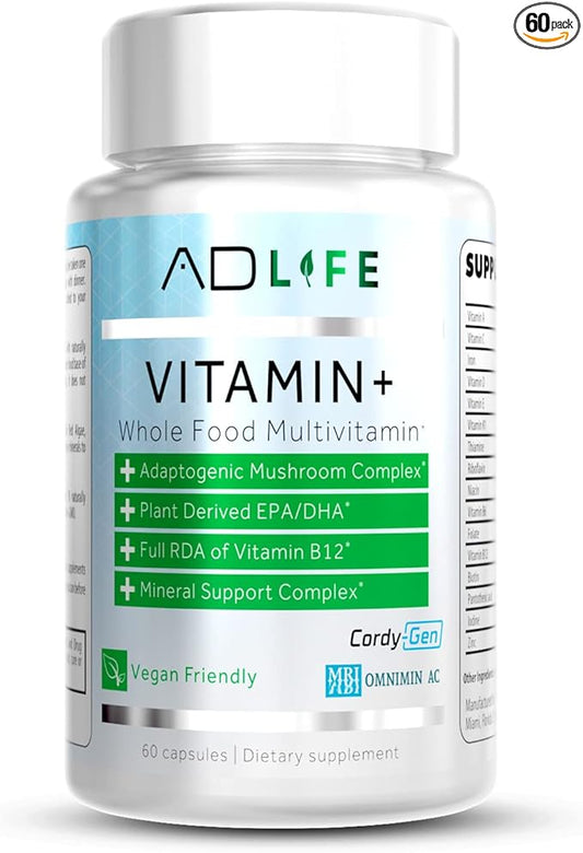 Project AD Vitamin+ Multimineral Multivitamin Supplement Complete Antioxidant, Energy & Immune Support. (60 Servings)