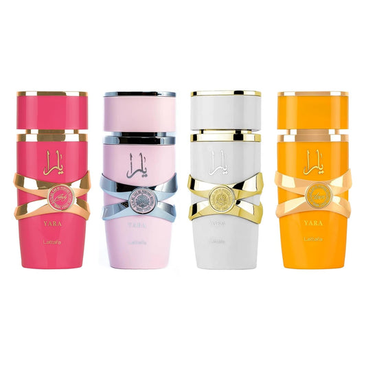 Yara Tous Eau de Parfum Spray for Women | 3.4 Oz | Pack of 4 | Lattafa
