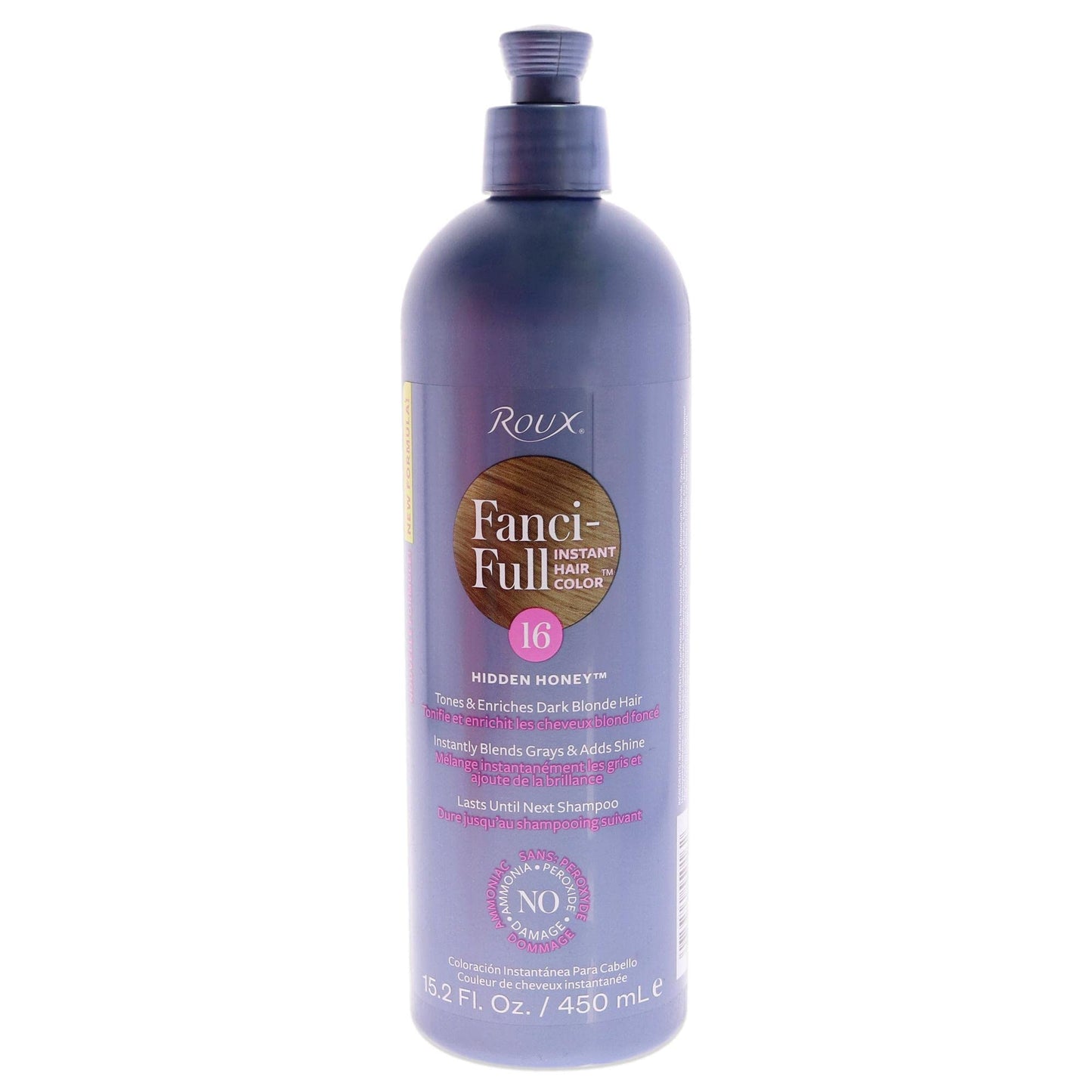Fanci-Full Instant Hair Color Rinse By Roux, 16 Hidden Honey ,Temporarily Evens Tones, Blends Away Gray, 15.2 Oz
