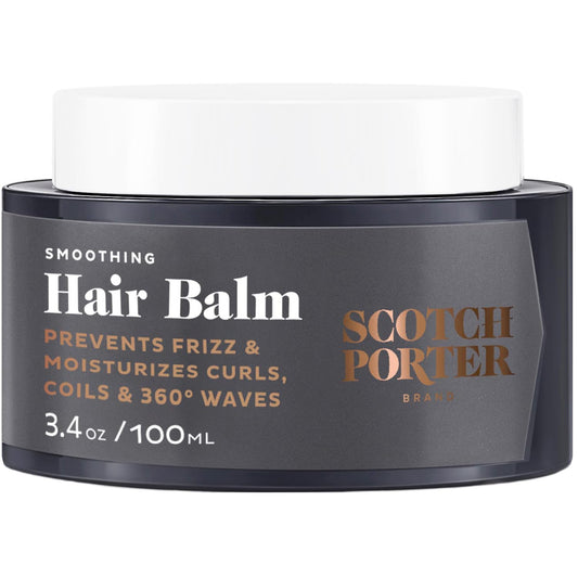 Scotch Porter Smoothing Hair Balm For Men | Instantly Controls, Moisturizes, Defines & Adds Shine | Free Of Parabens, Sulfates &