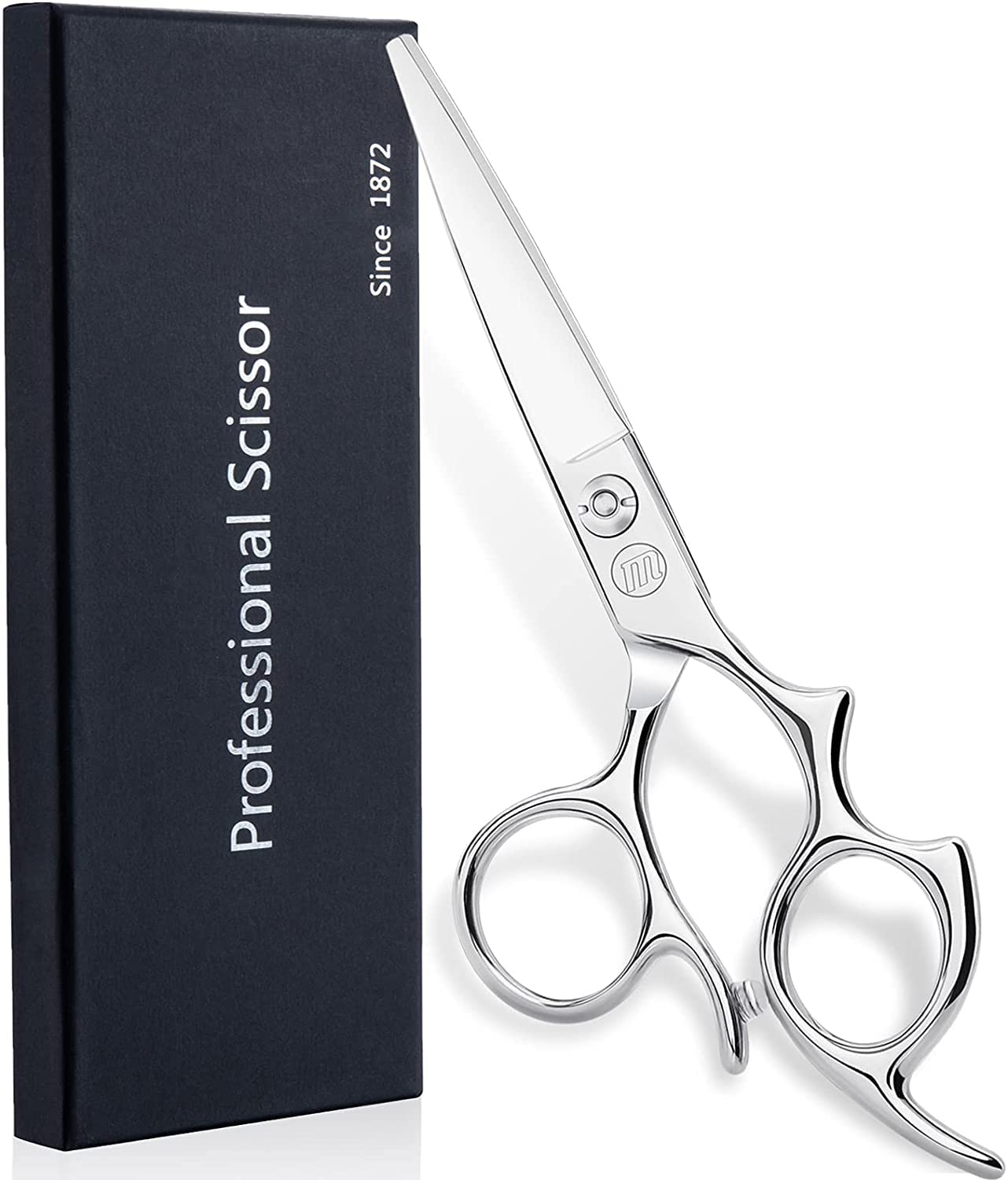 Moontay 5.5'' Hair Cutting Shears With Large Finger Holes, Professional Barber Stylist Scissors, Salon Hair Cutting Scissors, 44