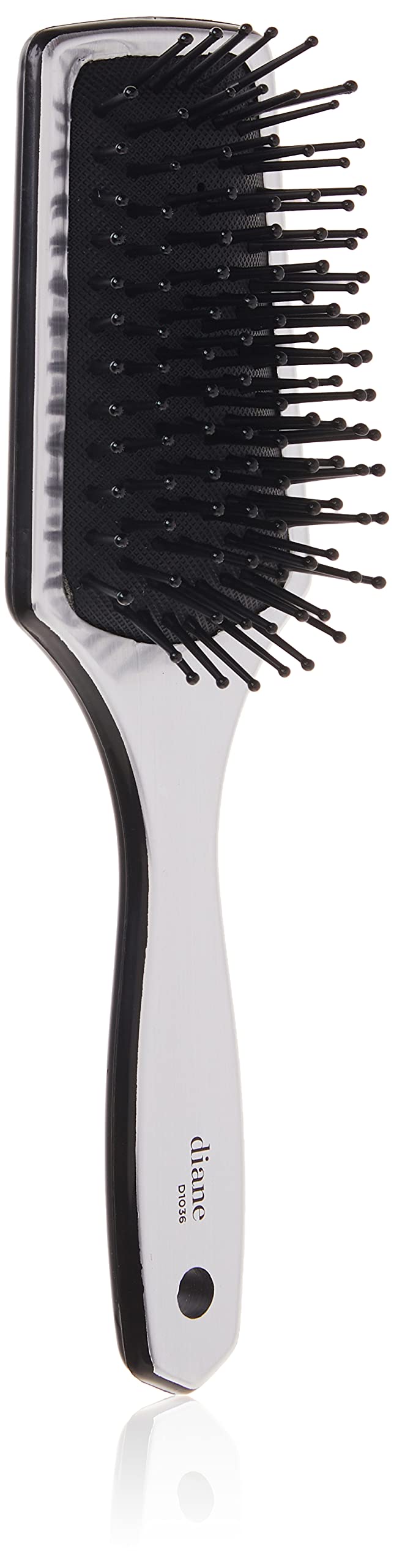 Diane Small Silver Cushion Paddle Brush, 7 Row, 12Count