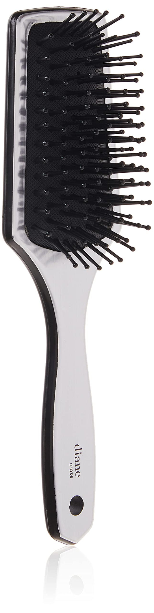 Diane Small Silver Cushion Paddle Brush, 7 Row, 12Count