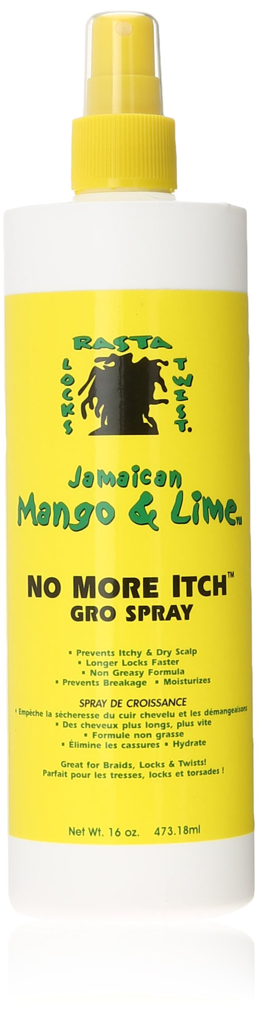 Jamaican Mango No More Itch Gro Spray, 16 Ounce