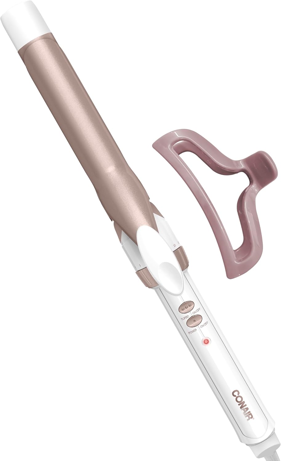 Conair Double Ceramic 3/4-Inch Curling Iron | Bonus Claw Clip | Tight Curls