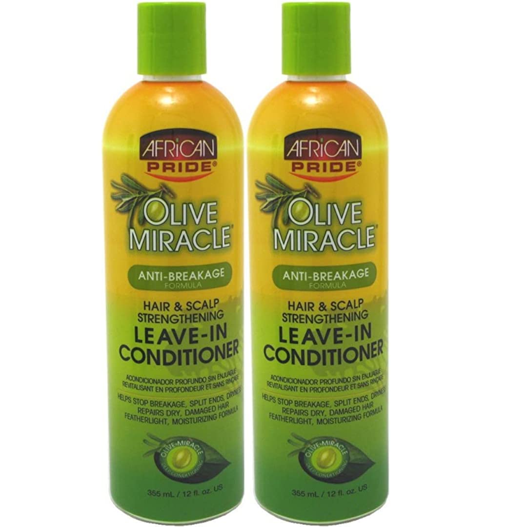 African Pride Olive Miracle Conditioner Leave-In 12 Ounce (354Ml) (2 Pack)
