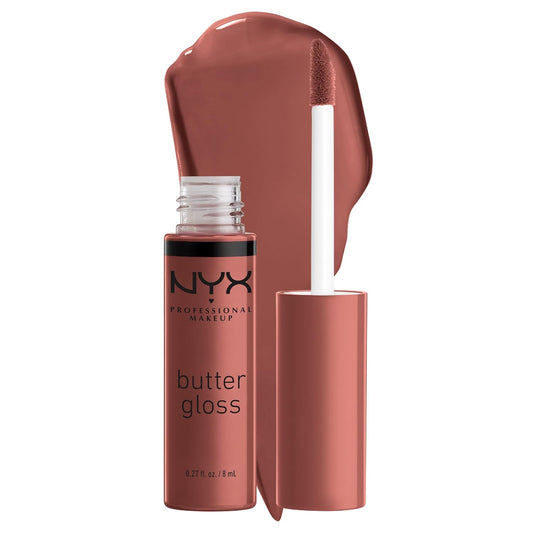 NYX Butter Gloss | Non-Sticky Deep Nude Lip Gloss for All-Day Shine