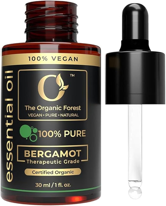 Bergamot Essential Oil - 100% Pure, Organic, Aromatherapy Oil | Ideal for Diffusers, Massage, Skin Care & Hair Care - Calming Bergamot Fragrance Oil | Great for Relaxation & Wellness