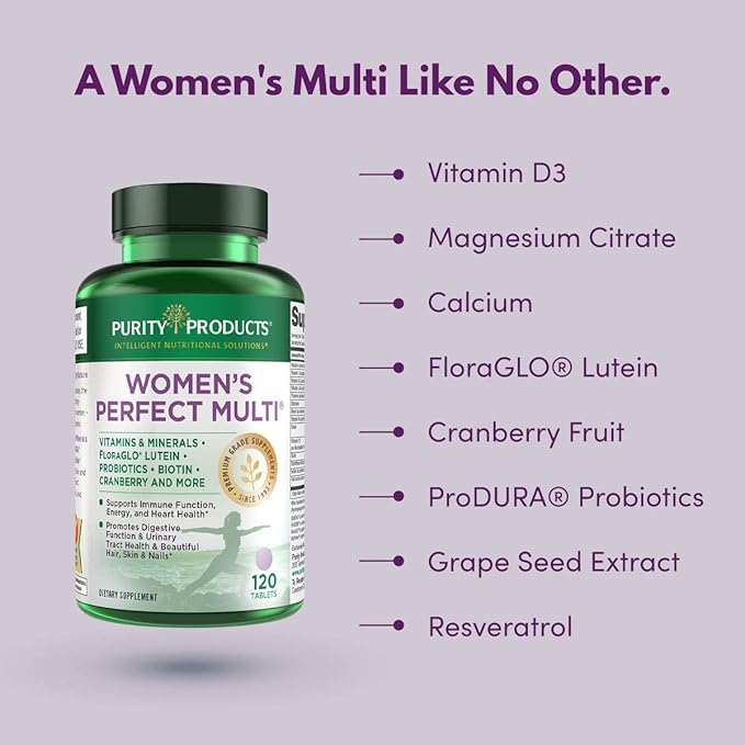 Purity Products Bundle - Men's Perfect Multi + Women's Perfect Multi - Men - Supports Healthy Vitality, Energy + More - Women - Supports Urinary Tract Health, Immunity, Hair Skin Nails + More