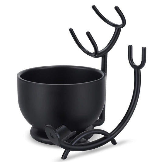 Grooming Shaving Kit for Men,Strong Razor and Brush Stand with Stainless Steel Shaving Soap Bowl,Dad Gifts,boyfriend Gifts,Husba