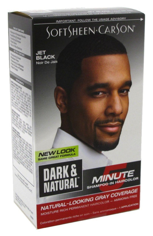 Dark & Natural Color Men Jet Black (6 Pack)