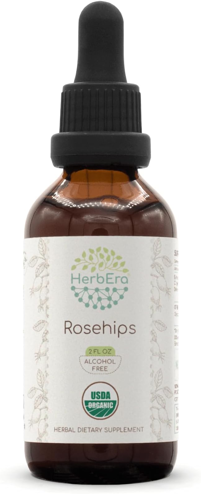 Rosehips B60 USDA Organic Tincture | Alcohol-Free Extract, High-Potency Herbal Drops | Certified Organic Rosehips (Rosa spp.) Dried Fruit (2 oz)