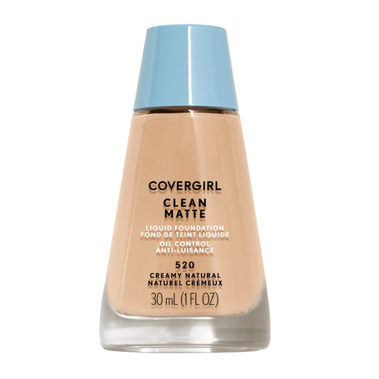Covergirl, Clean Matte Liquid Foundation, Creamy Natural, 1 Ounce, 1 Count (Packaging May Vary)