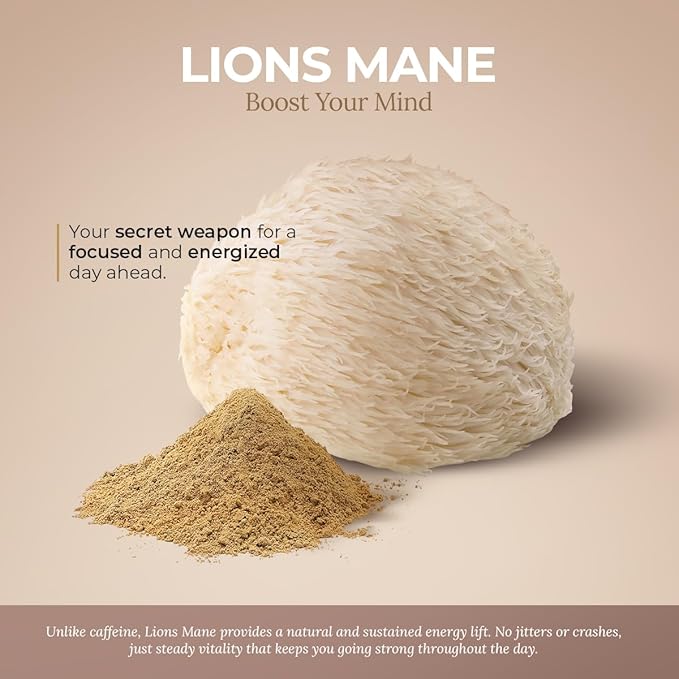 Lion’s Mane Extract Powder, Brain Superfood for Clarity, Memory & Focus - 200 Gram