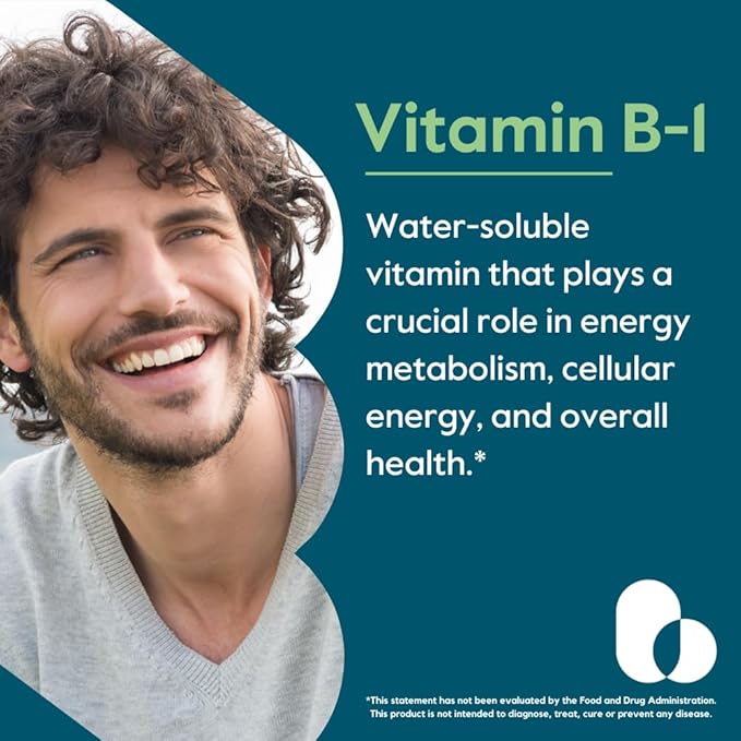 BESTVITE Vitamin B-1 100mg (240 Vegetarian Capsules) - No Stearates - No Dicalcium Phosphate - Vegan - Non GMO - Gluten Free