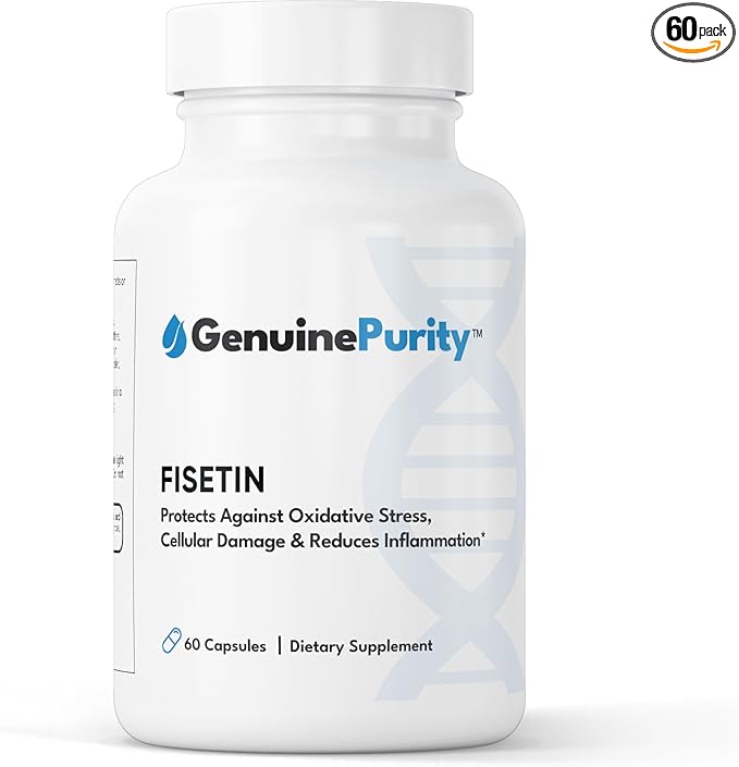 Fisetin 150mg | Supplement for Aging Cognitive Support | Pure Fisetin Supplement - Powerful Serving Size | Gluten Free, Vegan, USA Made, Non-GMO | 60 Capsules