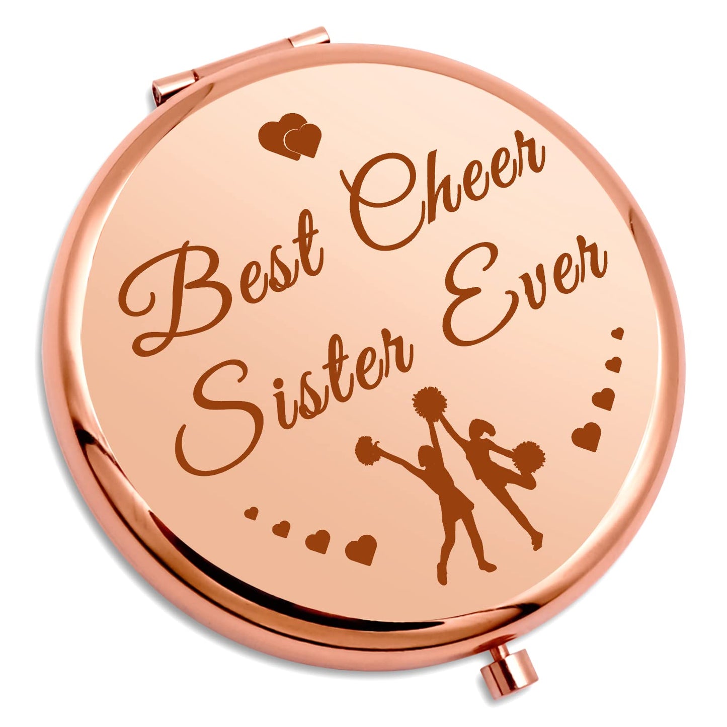 Gevody Cheer Gifts For Girls Sister Cheerleading Gift Compact Makeup Mirror Friendship Gifts Cheer Team Gift For Cheer Friend Ch