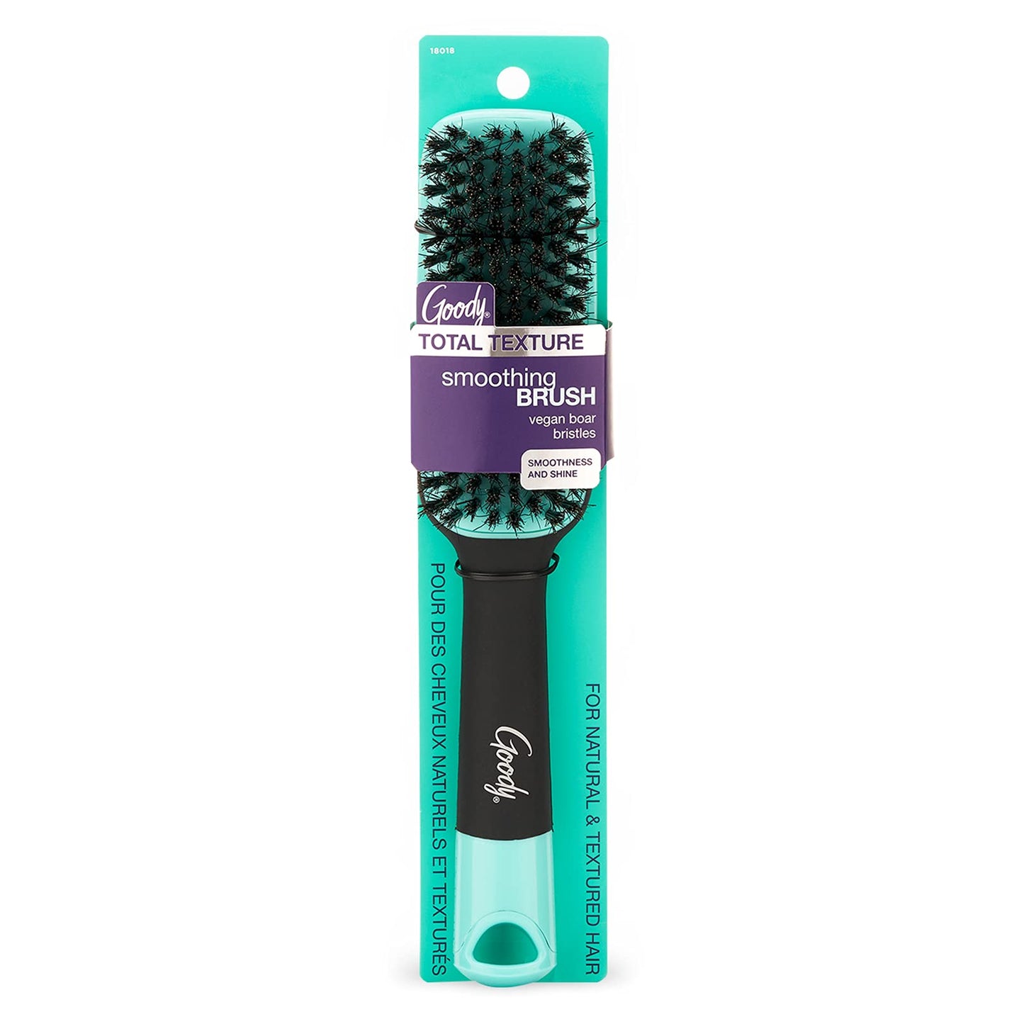 Goody x Total Texture Smoothing Brush - Vegan Boar Bristles Help Condition and Smooths Hair Cuticles for Enhanced Shine Shine -