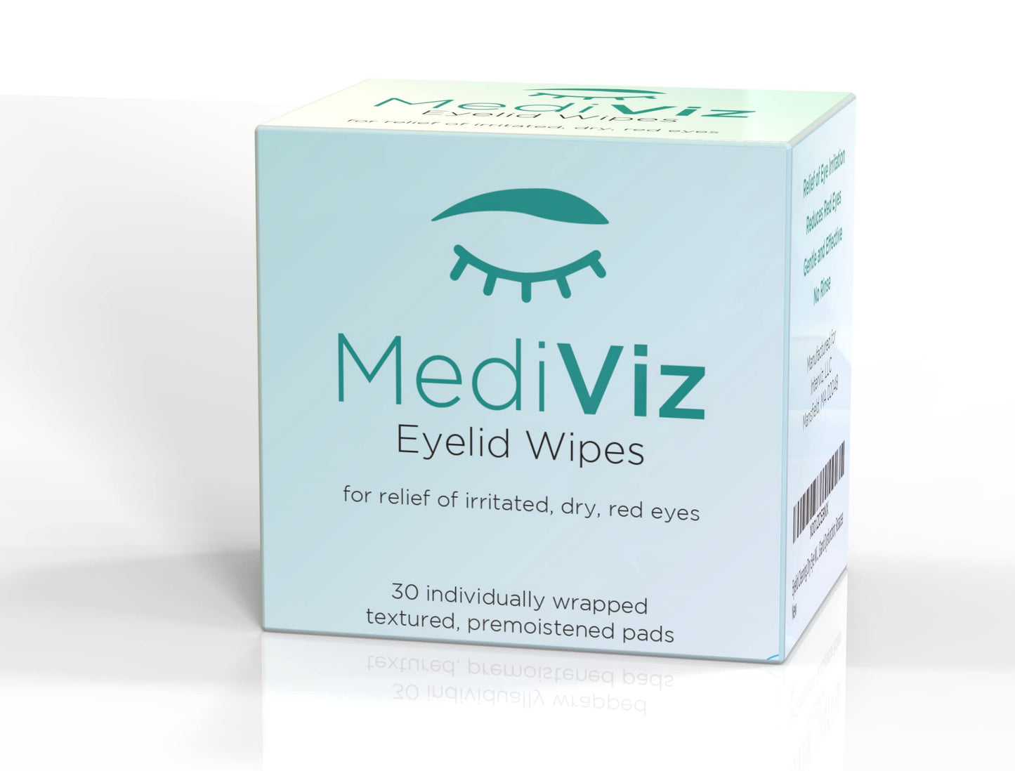 Mediviz Eyelid Cleanser Wipes - Gentle, Exfoliating, Hypoallergenic Eyelid Wipes - Cleansing Wipes For Itchy Eyes Helps Remove L