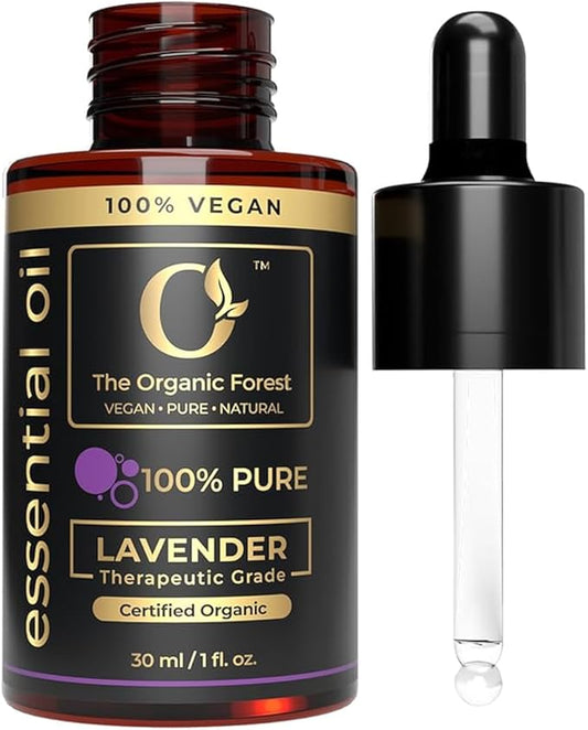 USDA Organic Lavender Essential Oil - Lavender Oil for Skin, and Aromatherapy - 100% Pure Organic Lavender Essential Oil for Calming and Relaxation - Ideal for Skin Care