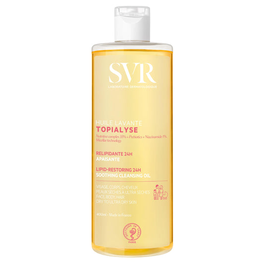 Svr Topialyse Micellar Cleansing Oil Wash For Face & Body - 24Hr Moisturizing, Bath/Shower Cleanser For Sensitive Dry Skin Prone