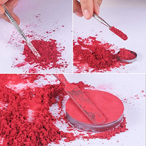 Sumind Empty Makeup Eyeshadow Palette Set 1 Magnetic Empty Palette with 1 Depotting Spatula and 30 Pieces Adhesive Empty Palette Metal Stickers Empty Palette Kit for Makeups (Rectangle)