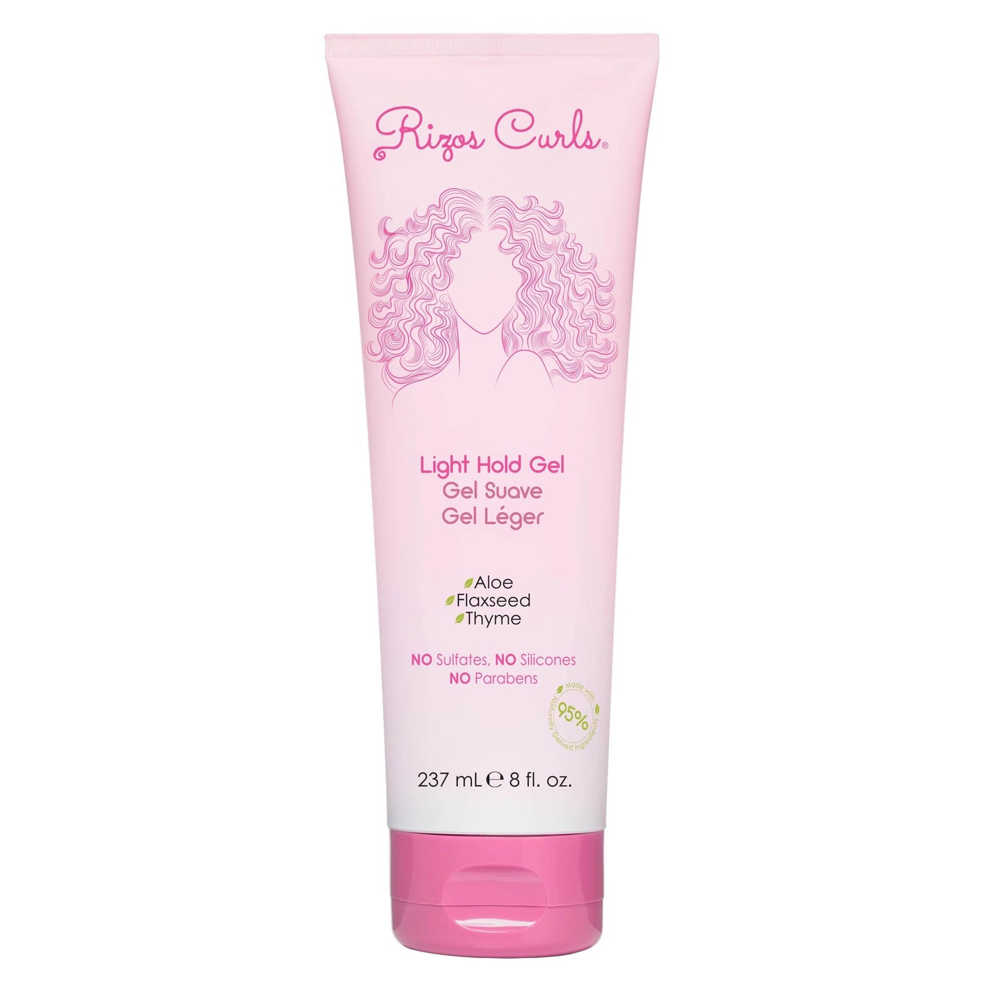 Rizos Curls Light Hold Gel, Defines With Flexible Hold, Flake-Free And Frizz-Free Voluminous Curls, Moisturize And Combat Humidi