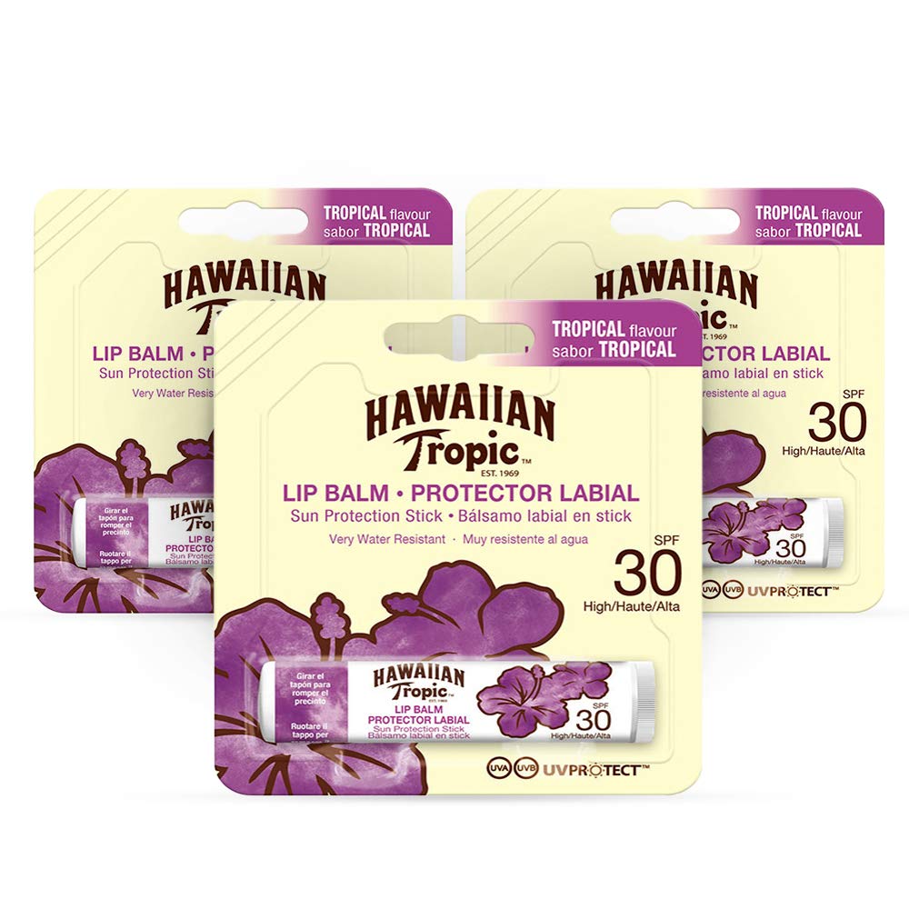Hawaiian Tropic Lip Balm- Sunscreen Lip Balm Spf 30, Tropical Flavour, 700 G
