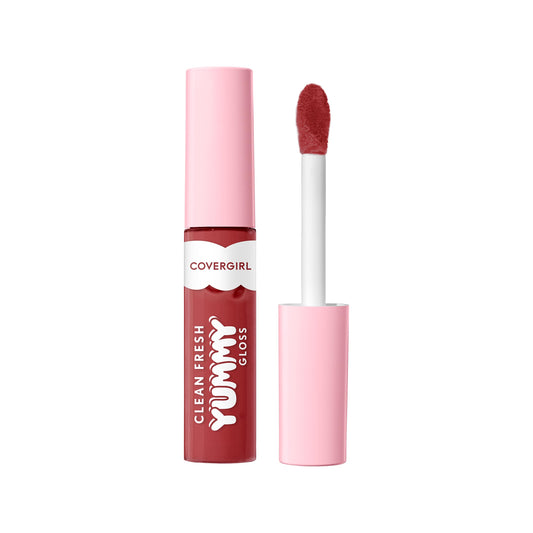 Covergirl Clean Fresh Yummy Gloss W&F, Sunrise Blush, Hydrating, Non-Sticky, Hyaluronic Acid, Glassy Shine, 0.33Oz