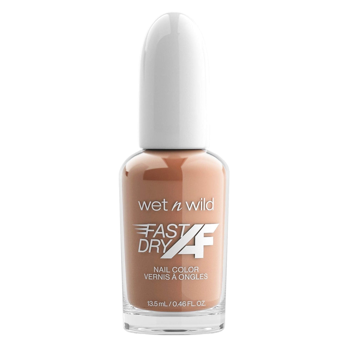 Wet N Wild Fast Dry Af Nail Polish Color, Fall Brown Sorry, I'M Latte | Quick Drying - 40 Seconds | Long Lasting - 5 Days, Shine
