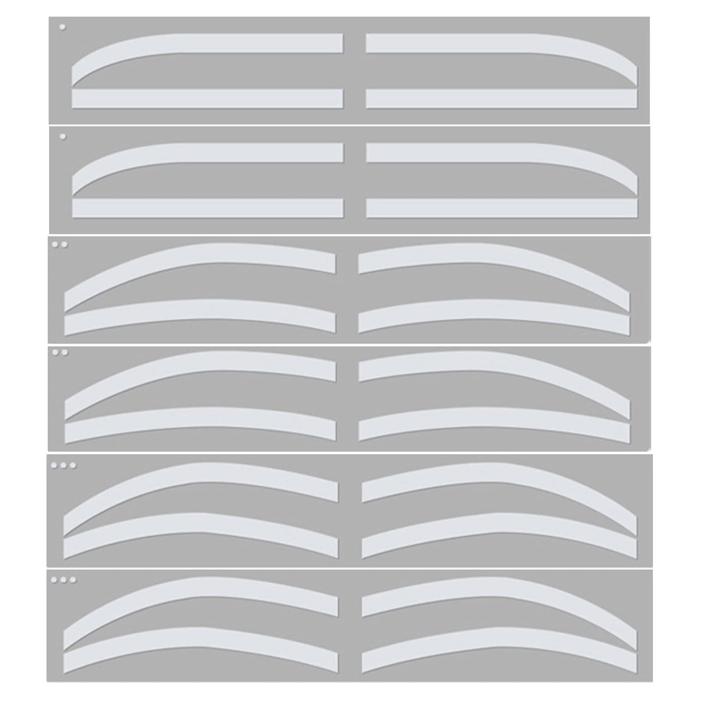 Eyebrow Stencil, Silicone Disposable Skin-Friendly Eyebrow Stencil Kit Safe Hygienic Convenient Easy to Use Eyebrow Shaping Sten