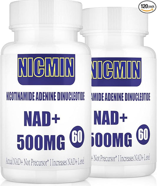 800MG Liposomal NAD+ with TMG 300MG, Actual NAD+ Supplement, Superior Absorption Boost NAD Plus for Cell Energy, Healthy Aging and Muscle Repair 120 Capsules (Pack of 2)