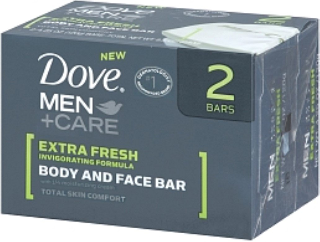 Dove Men Plus Care Extra Fresh Body And Face Bath Bar - 2 Ea