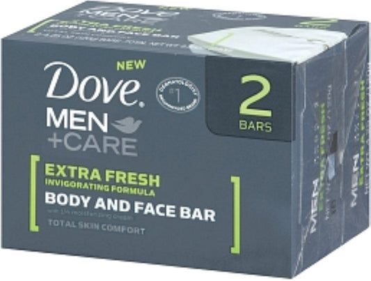 Dove Men Plus Care Extra Fresh Body And Face Bath Bar - 2 Ea