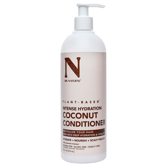 Dr. Natural Conditioner, Coconut Oil, 16 Oz - Hair Conditioner For All Hair Types - Promotes Hair Growth And Scalp Health - Cond