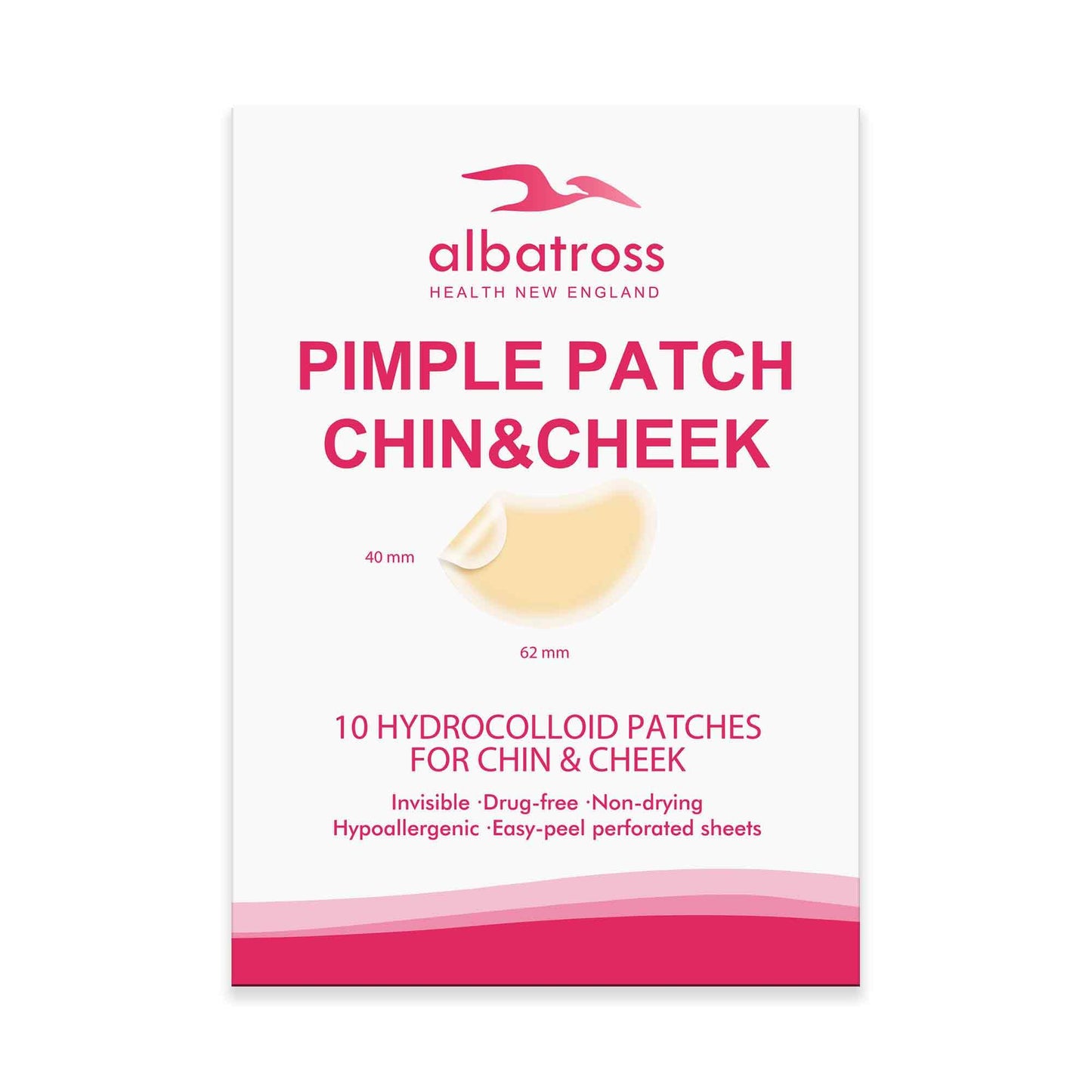 Large Acne Pimple Patches For Face, Chin, Back And Body (10 Counts), Spot Dots Cover By Albatross Health New England, Hydrocollo