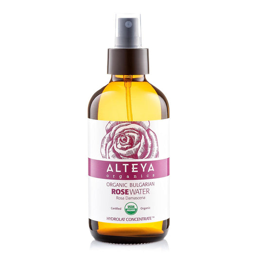 Alteya Organics Rose Water Usda Certified Organic Facial Toner, 8 Fl Oz/240Ml Pure Bulgarian Rosa Damascena Flower Water, Award-